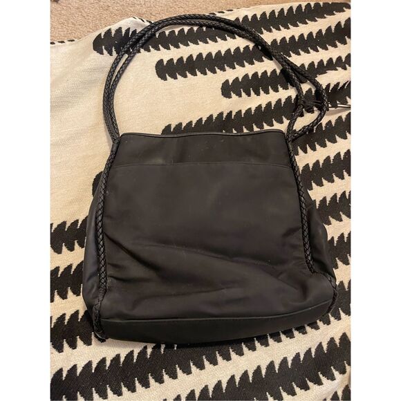 BRIGHTON WESTERN PURSE Vintage black purse braided handles - Picture 3 of 6